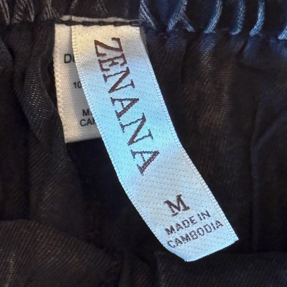 New Zenana Outfitters Black High Waist Fringed Hem Shorts - Picture 7 of 10